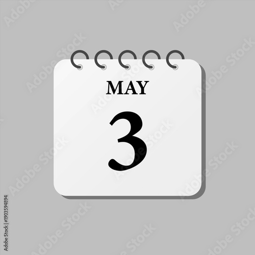 Icon page calendar day - 3 May