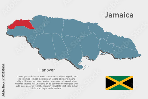 Vector map of Jamaica - Hanover Parish