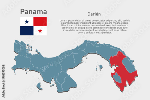 Vector map of Panama - Darien Province