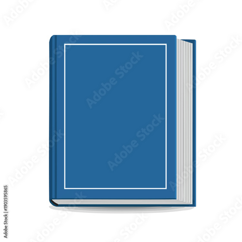 Blue Hardcover Book with White Pages