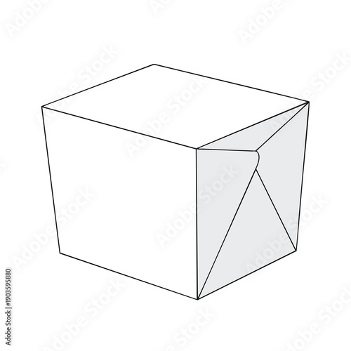 3D Cube with Shaded Face