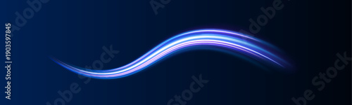 Blue and cyan neon streaks sweep across dark urban highways. Glowing motion lines convey high-speed futuristic energy. Perfect for digital artwork or banners.