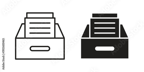 Archives icon and symbol. Vector illustration.eps