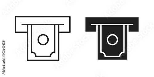 atm cash icon and symbol. Vector illustration.eps