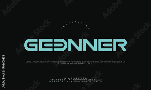 Versatile Gednner Geometric Sans-Serif Font Vector Graphic for Professional Branding, Modern Editorial Layouts, and Digital Content