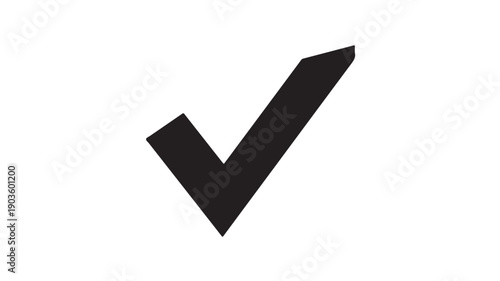 Black Checkmark on White Background