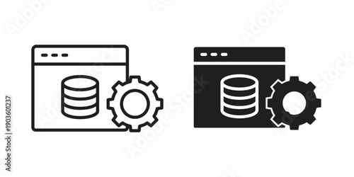 Backend icon and symbol. Vector illustration.eps