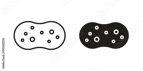 Bath sponge icon and symbol. Vector illustration.eps