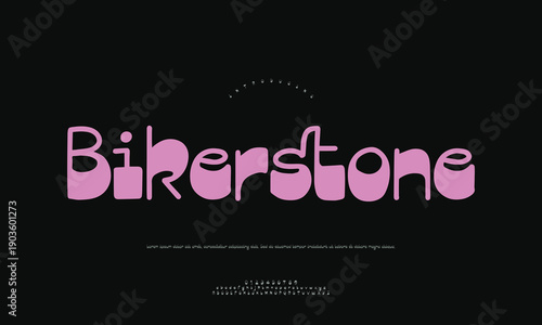 Rugged Bikerstone Display Font Vector Graphic for Motorcycle Culture, Rock Music, Vintage Themed Designs, and Tough Branding