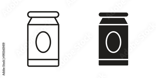 Beer can icon and symbol. Vector illustration.eps