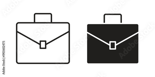Briefcase icon and symbol. Vector illustration.eps