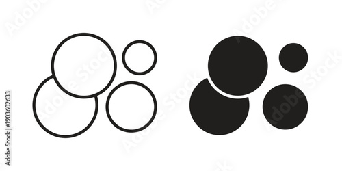 Bubble icon and symbol. Vector illustration.eps