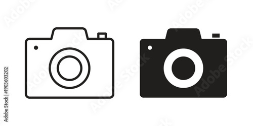 Camera icon and symbol. Vector illustration.eps