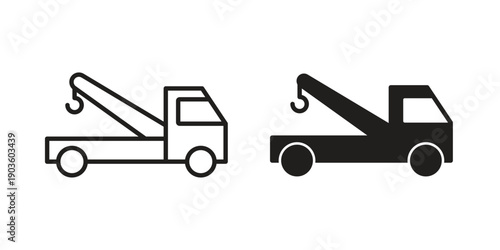 Car crane icon and symbol. Vector illustration.eps