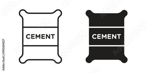 Cement icon and symbol. Vector illustration.eps