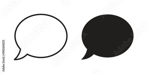 Chat bubble icon and symbol. Vector illustration.eps
