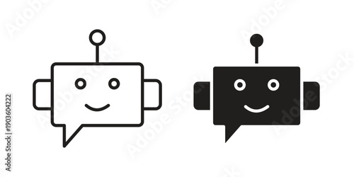 Chat bot assistance icon and symbol. Vector illustration.eps