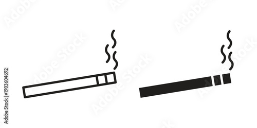 Cigarette icon and symbol. Vector illustration.eps