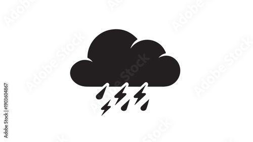 Rain Cloud with Lightning Storm