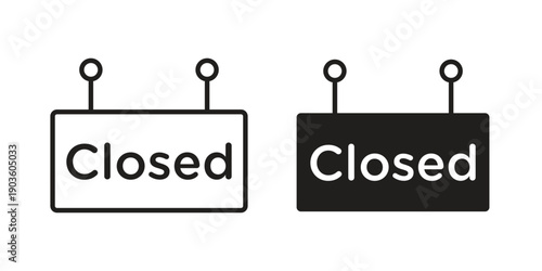 Closed icon and symbol. Vector illustration.eps