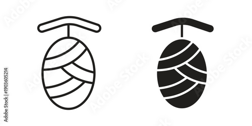 Cocoon icon and symbol. Vector illustration.eps