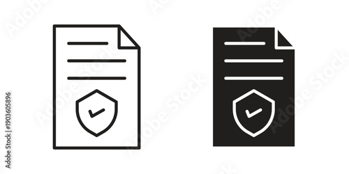 Contract coverage icon and symbol. Vector illustration.eps