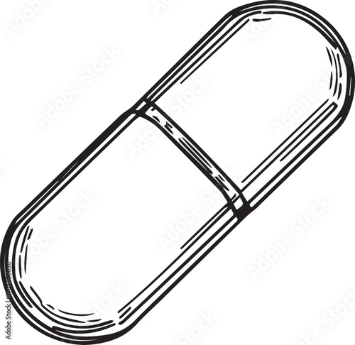 A sleek capsule, embodying the essence of modern healthcare, ready to symbolize wellness, health and medical treatments.