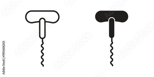Corkscrew icon and symbol. Vector illustration.eps