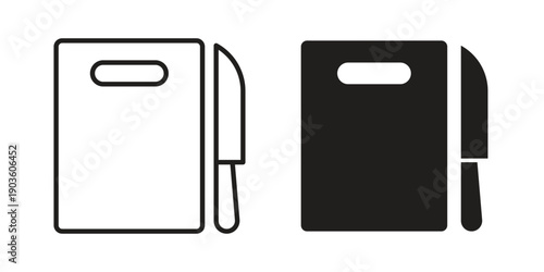 Cutting board icon and symbol. Vector illustration.eps