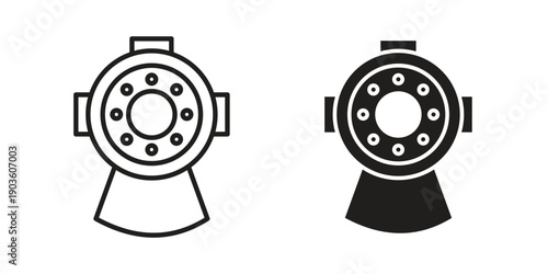 Diving helmet icon and symbol. Vector illustration.eps