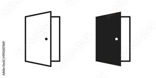 Entrance door icon and symbol. Vector illustration.eps