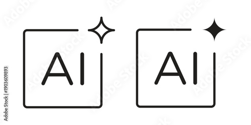 Generate AI icon and symbol. Vector illustration.eps