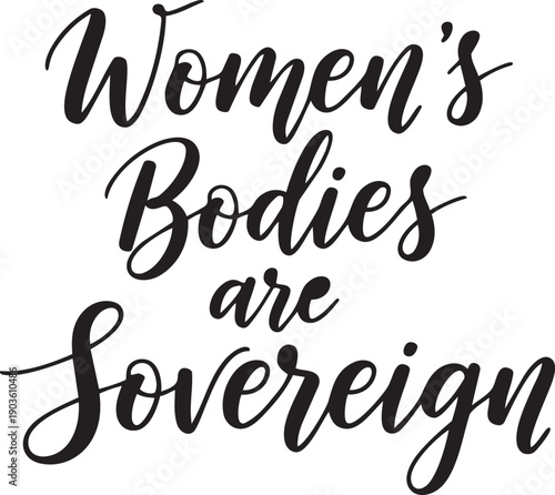 Handwritten feminist quote vector design