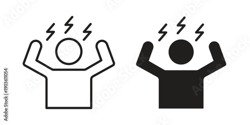 Headache icon and symbol. Vector illustration.eps