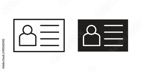 Identification card icon and symbol. Vector illustration.eps