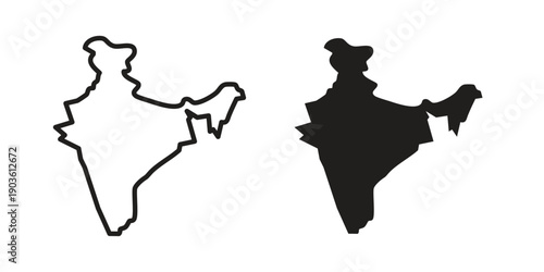 India map icon and symbol. Vector illustration.eps