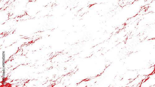 Red paint smudges on white paper texture background