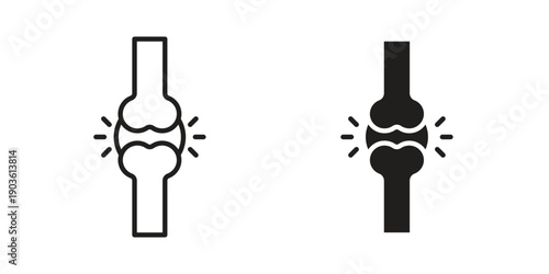 joint pain icon and symbol. Vector illustration.eps