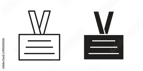 Lanyard icon and symbol. Vector illustration.eps