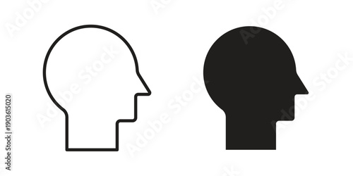 Male head icon and symbol. Vector illustration.eps
