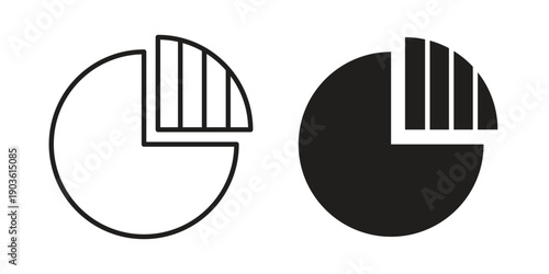 Market share icon and symbol. Vector illustration.eps