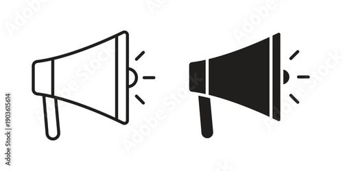 Megaphone speaker icon and symbol. Vector illustration.eps