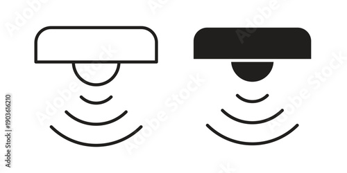 Motion sensor icon and symbol. Vector illustration.eps