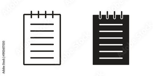 Notes icon and symbol. Vector illustration.eps