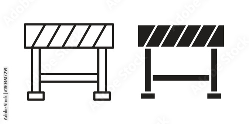 Obstacle icon and symbol. Vector illustration.eps