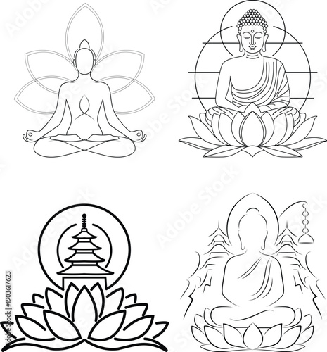 Vesak Buddha Purnima vector