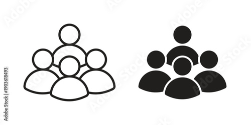 people community icon and symbol. Vector illustration.eps