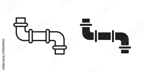 Plumbing pipes icon and symbol. Vector illustration.eps