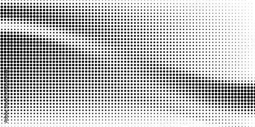 Monochrome halftone background with a gradient of dots creating a modern and minimalist design element EPS vector