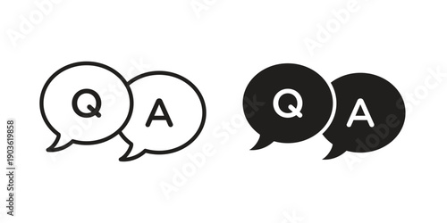 QNA icon and symbol. Vector illustration.eps